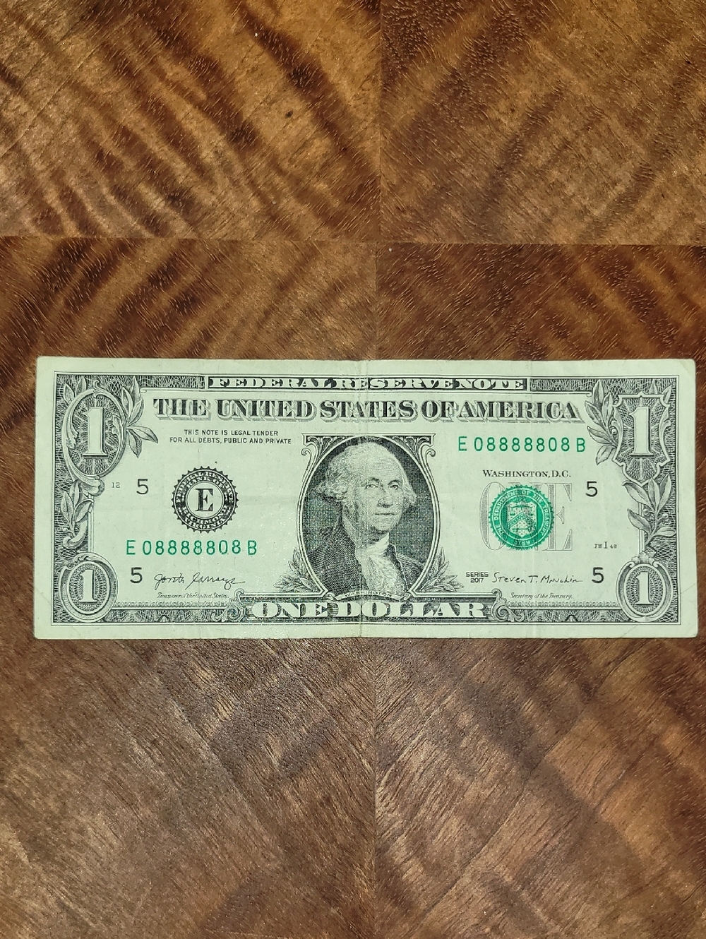 True Binary Bill. Very Rare.  08888808